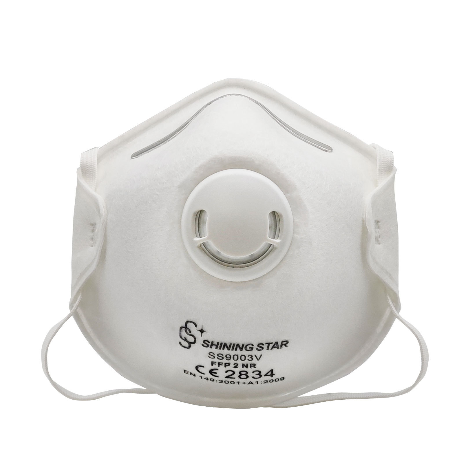 CE ffp2 Respirator valved industrial 3D disposable non-woven construction dust mask ffp2 with valve