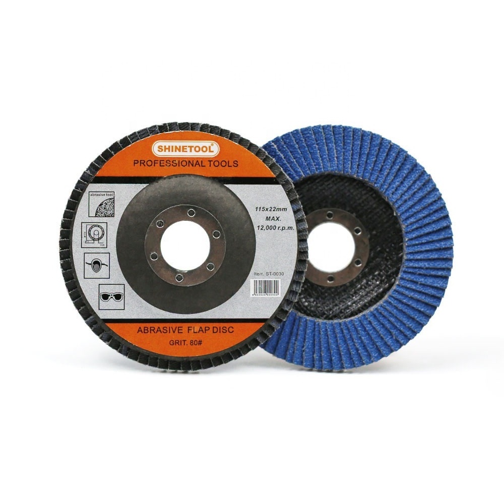 Flexible flower aluminium oxide alumina abrasive grinding and polishing flap disc wheel