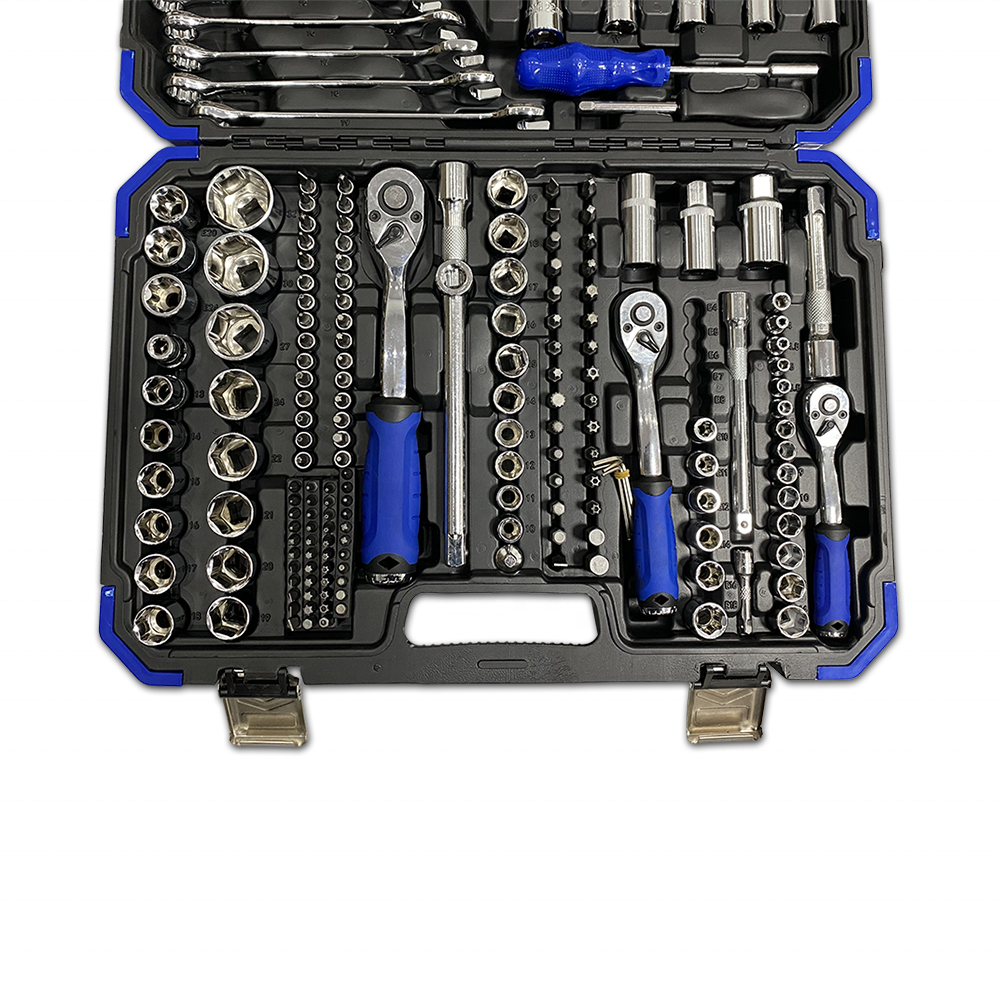 216pcs combination 1/2 3/8 1/4 inch ratchet wrench socket set repair kit