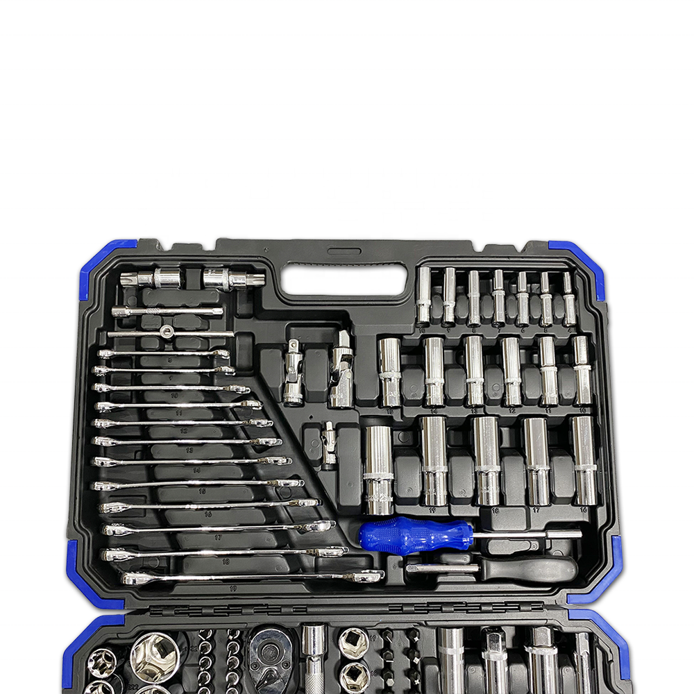 216pcs combination 1/2 3/8 1/4 inch ratchet wrench socket set repair kit