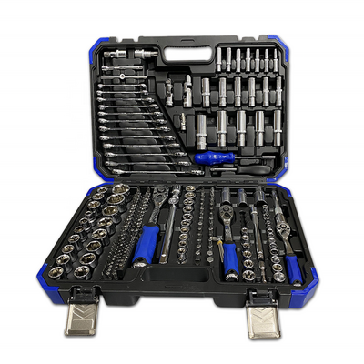 216pcs combination 1/2 3/8 1/4 inch ratchet wrench socket set repair kit