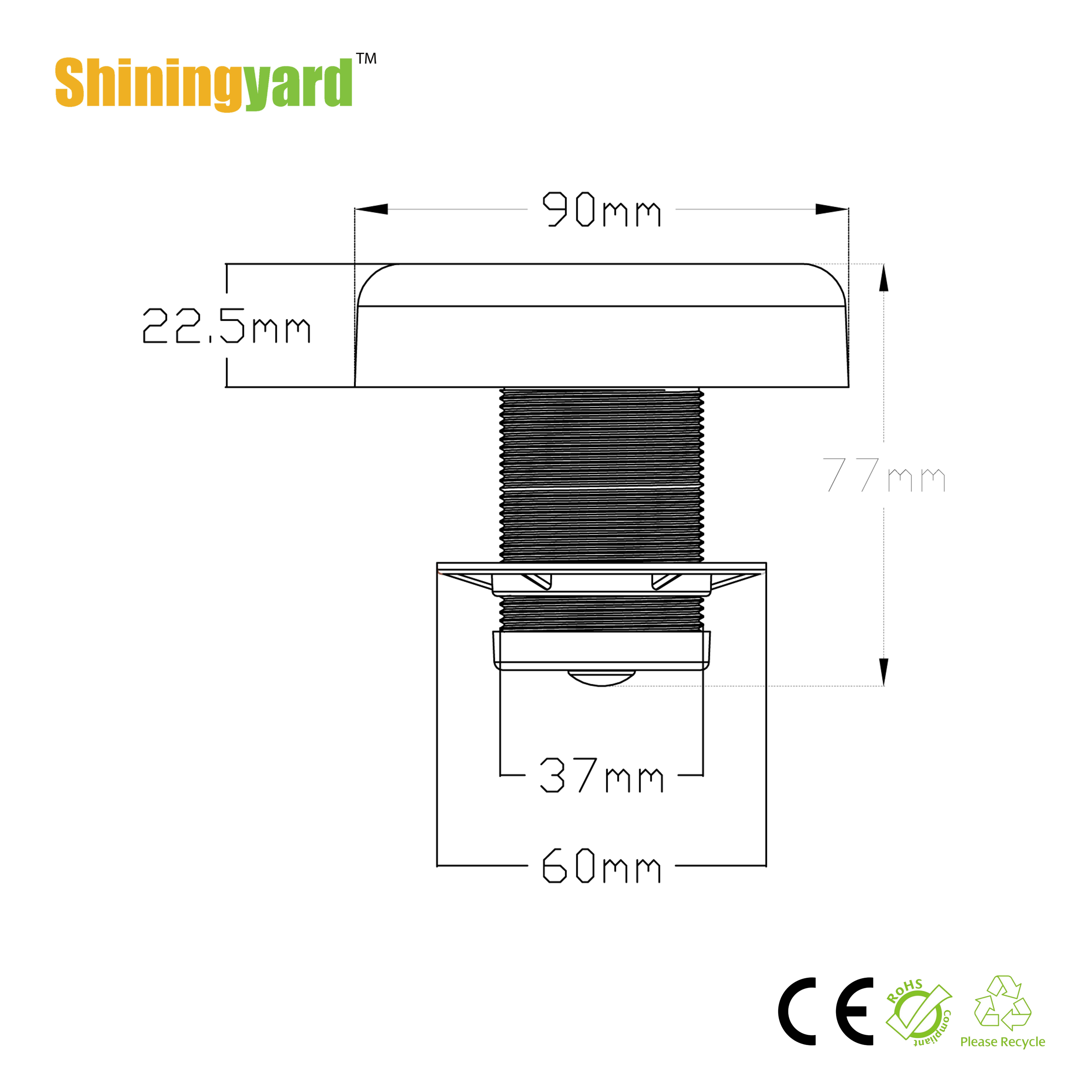 Roof Mounted Solar Light Solar Motion Sensor Light for Portable Toilet Toolhouse