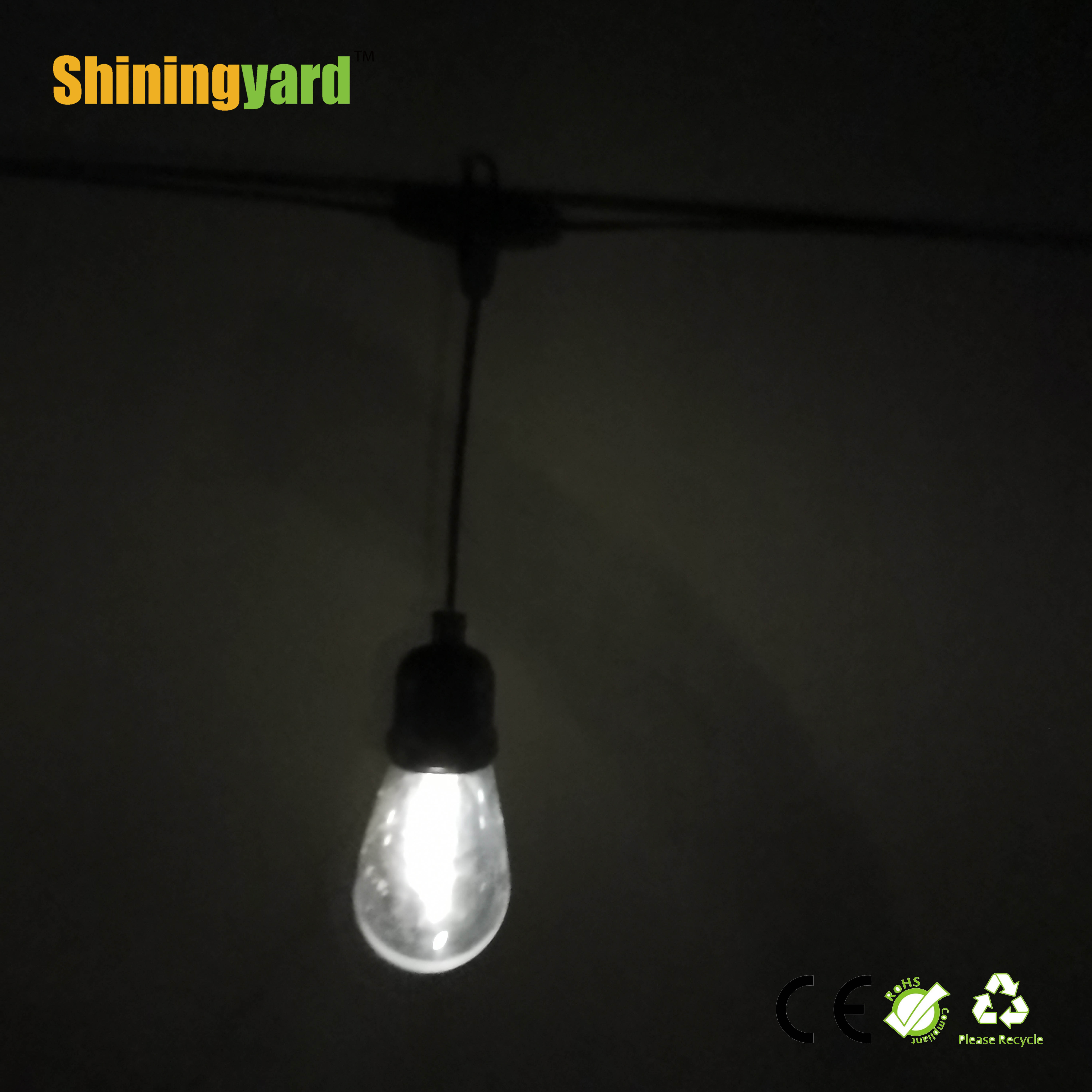 Commercial Grade Waterproof Outdoor LED Vintage Solar String Lights