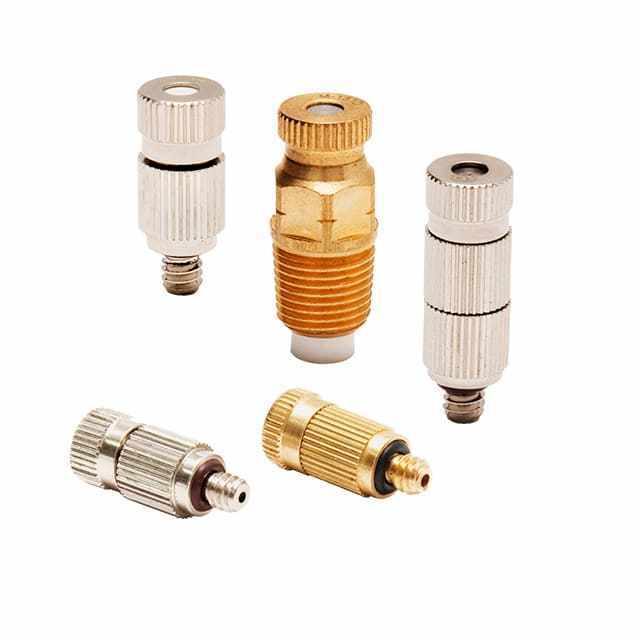 Greenhouse misting system brass compression fitting tee elbow 3/8