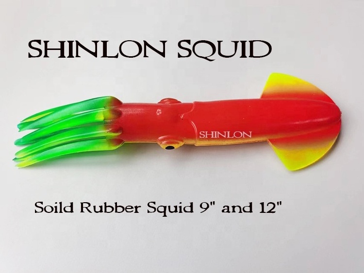 9 Inch Rubber Mauler Squids Made In China 23 cm Soft Plastic Tuna Trolling Fishing Squid Lure Big Game Trolling Lures And Tackle