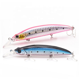 19g 110mm Minnow Lure Sinking Black Minnow Hard Plastic Fishing Lure Minnow