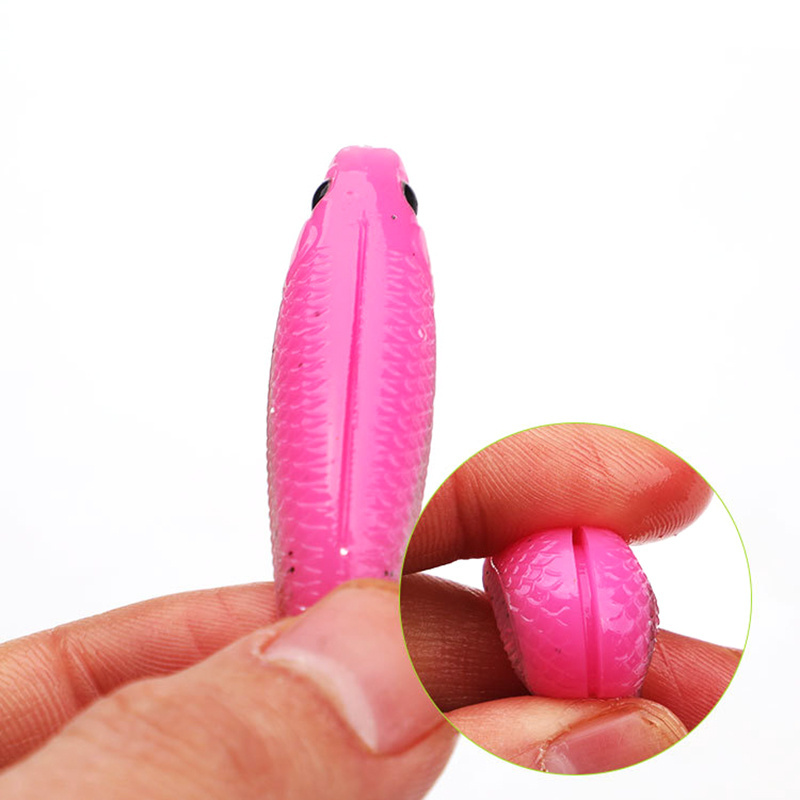 New High Quality 3D Fish Eye Soft Fishing Lure Bait Plastic Duck Tail Fishing Lure 9 cm 5.6g Silicone Lure Artificial Bait