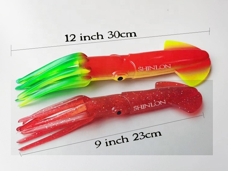 9 Inch Rubber Mauler Squids Made In China 23 cm Soft Plastic Tuna Trolling Fishing Squid Lure Big Game Trolling Lures And Tackle