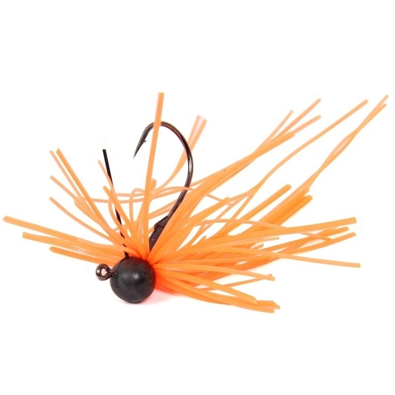 2.5g, 3.5g Premium Quality Artificial Hard Bait Tungsten Chatterbait Football Jig Heads Bucktail Skirt Saltwater Fishing