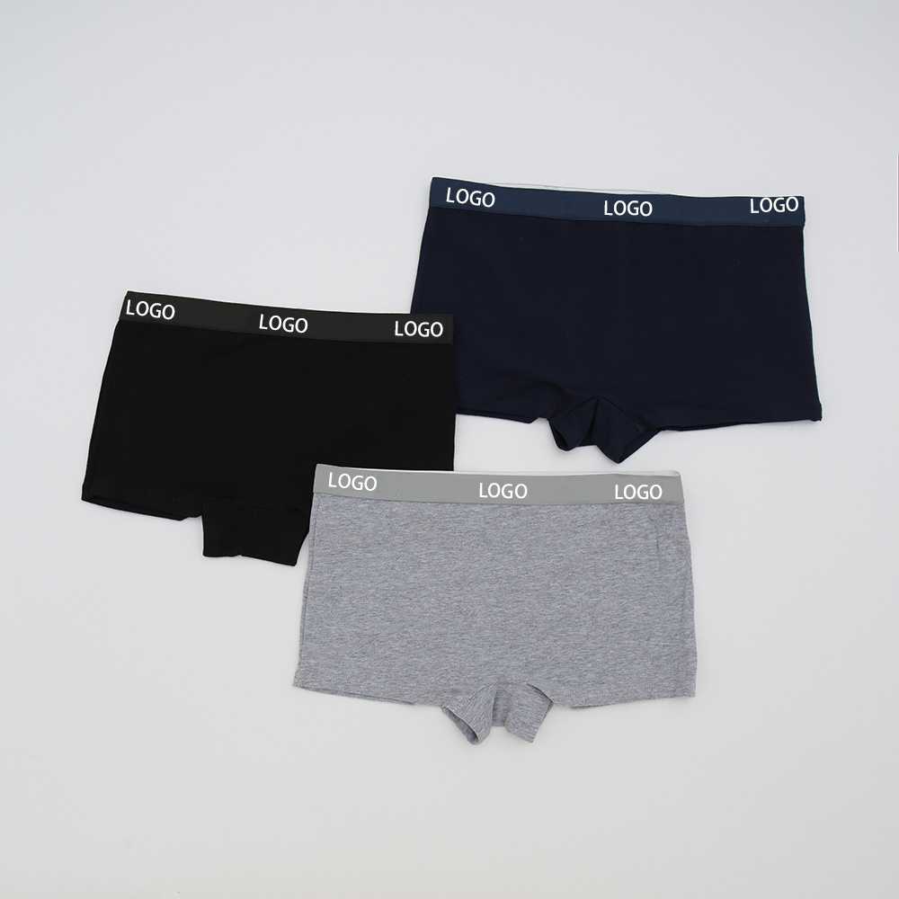 Custom Logo Manufacturers High Quality Breathable Women's Underwear Cotton Boxer Shorts Female Ladies Basics Boxer Briefs