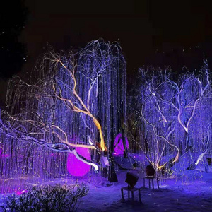 Outdoor Indoor Christmas Park Decor Landscape Optical Fiber Material Led Lighting Willow Tree