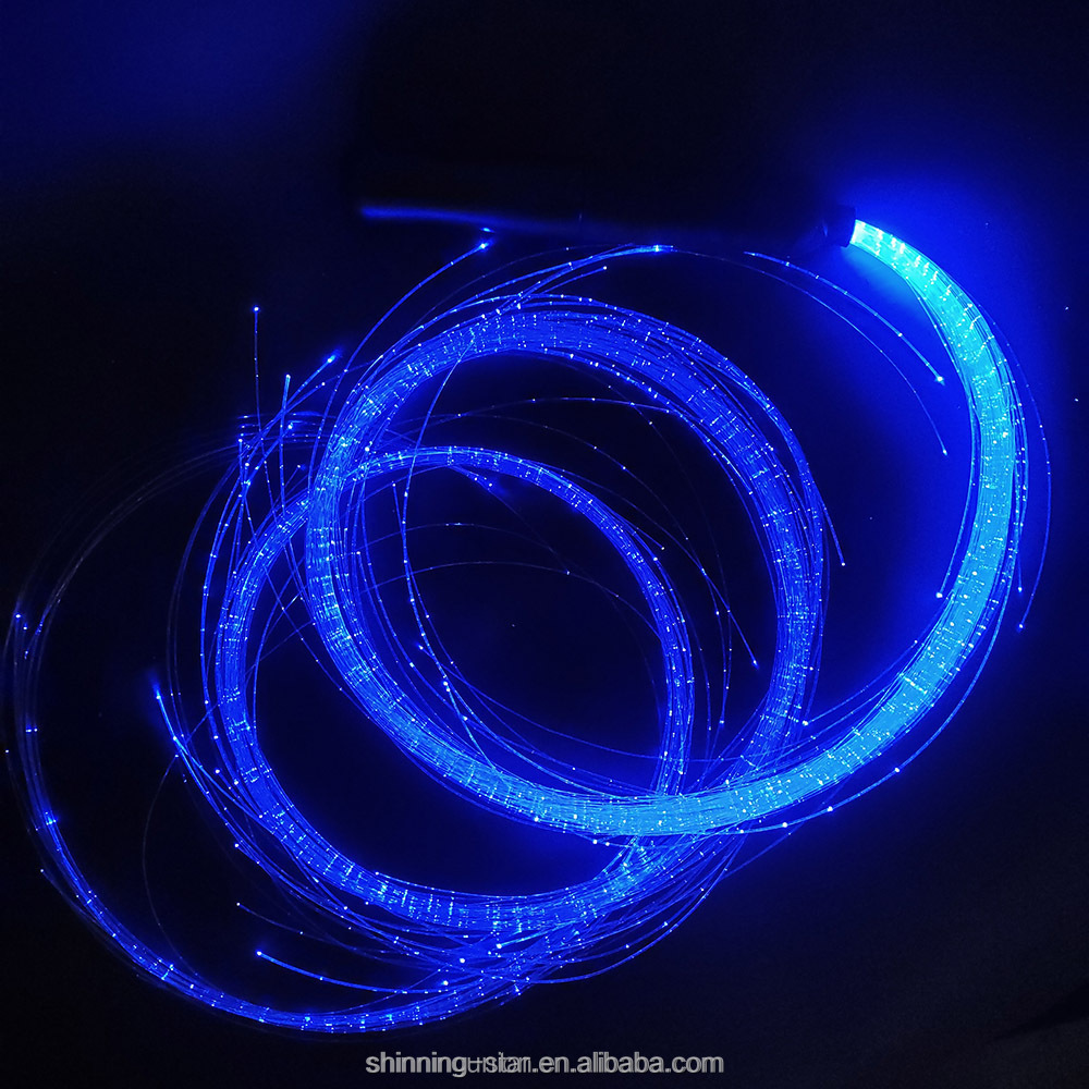 Battery Operated LED RGB Fiber Optic Whip Lights with End Glow Flashing Effect for Dance