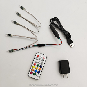 1.5 Watts Mini RGB LED Fiber Optic Light Engine - Remote Control Cold Light Source Plastic Optical Fiber Mesh Fabric LED Engine