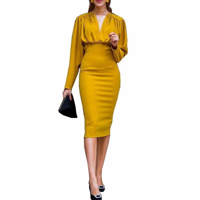 2021 Fall Casual Beaded Sheath Dress Women Long Sleeve Elegant Office Ladies Dresses Vestidos Mujer Y12249