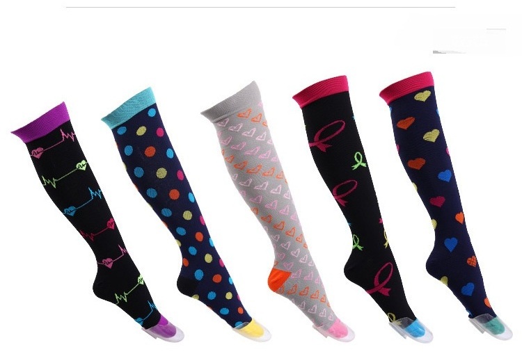 Long Unisex Compression Socks Sports Warm Socks Boots Stockings Women Men Breathable Knee Socks Fit For Edema Varicose Veins