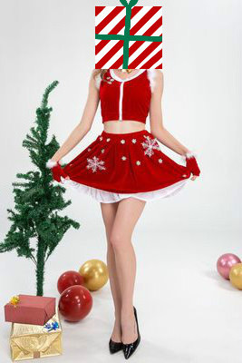 Wholesale Price Red Holiday Dress Ladies Sexy Christmas Perspective Dress Festival Party Santa Claus Costumes