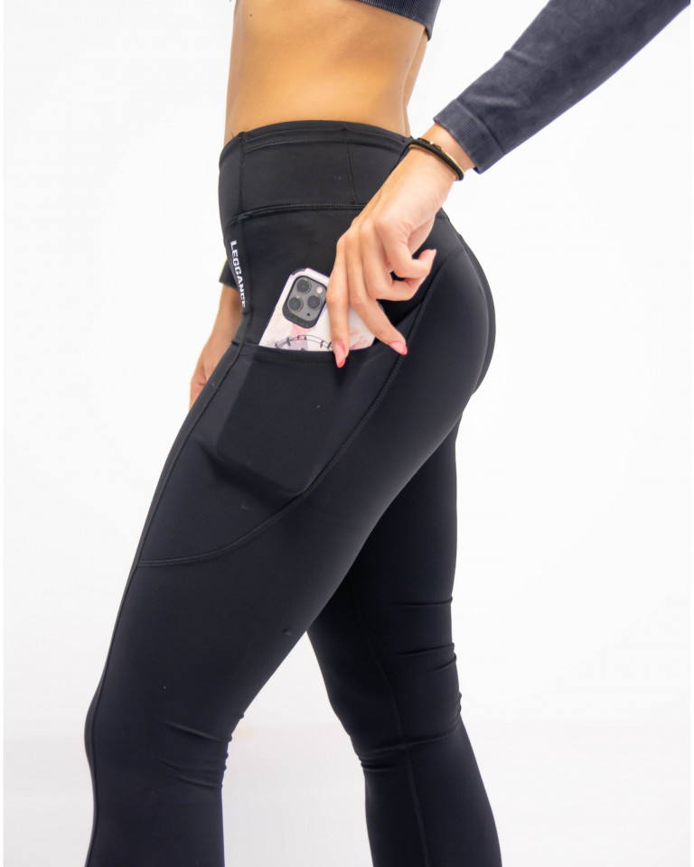 Customer made repreve recycled active sport wear no camel toe sustainable fitness LEGGANCE Pocket Aqua Green leggings