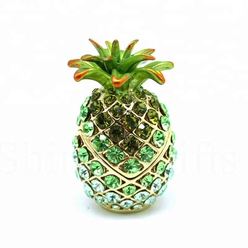 Full Diamond Pineapple Trinket Box Shiny Gift Box Home Decorative Christmas Gift Boxes