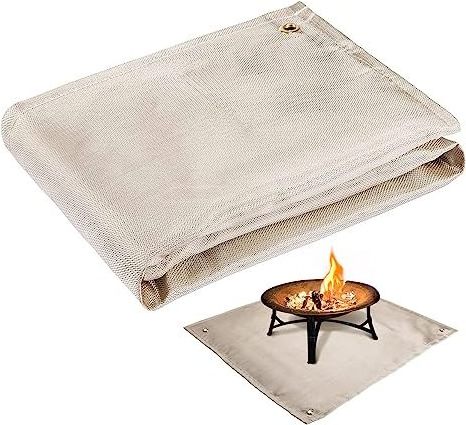 Fireproof Stove Grill Mats Blanket for Wood Deck Insulation 39*39 in Fire Pit Mat for Outside Indoor Lawn Protection