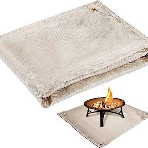 Fireproof Stove Grill Mats Blanket for Wood Deck Insulation 39*39 in Fire Pit Mat for Outside Indoor Lawn Protection