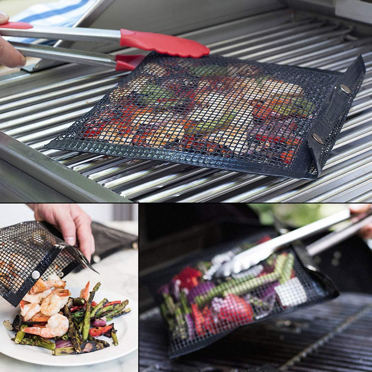 BBQ Veggie Grill Bags for Cooking Vegetables Grilling Bag Pouches with Snap Button