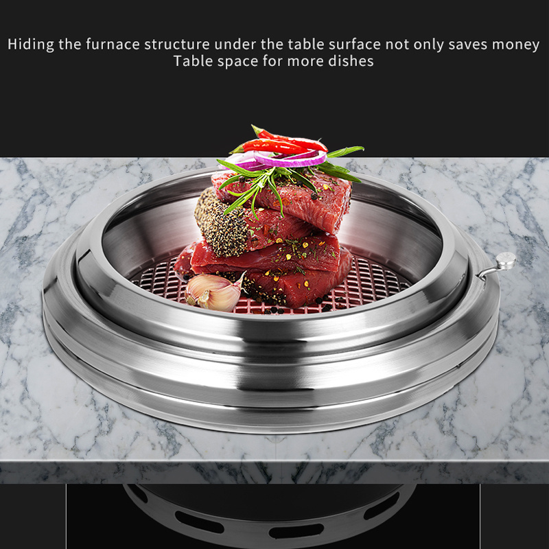 Commercial long Service life Commercial Indoor smokeless BBQ Charcoal grill Low oil Anti-splash oil yakiniku Charcoal stove