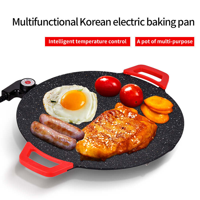 Heat preservation and fire gathering samgyupsal bbq pan Low oil  Smokeless BBQ multiple uses Indoor yakiniku electric pan