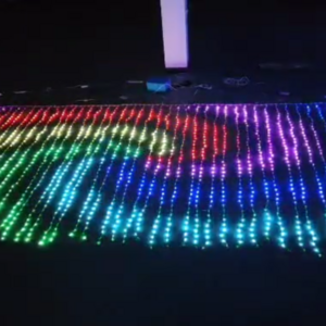 DMX 512 Full color Programmable LED Christmas smart Pixels RGB Outdoor Decorative curtain string light