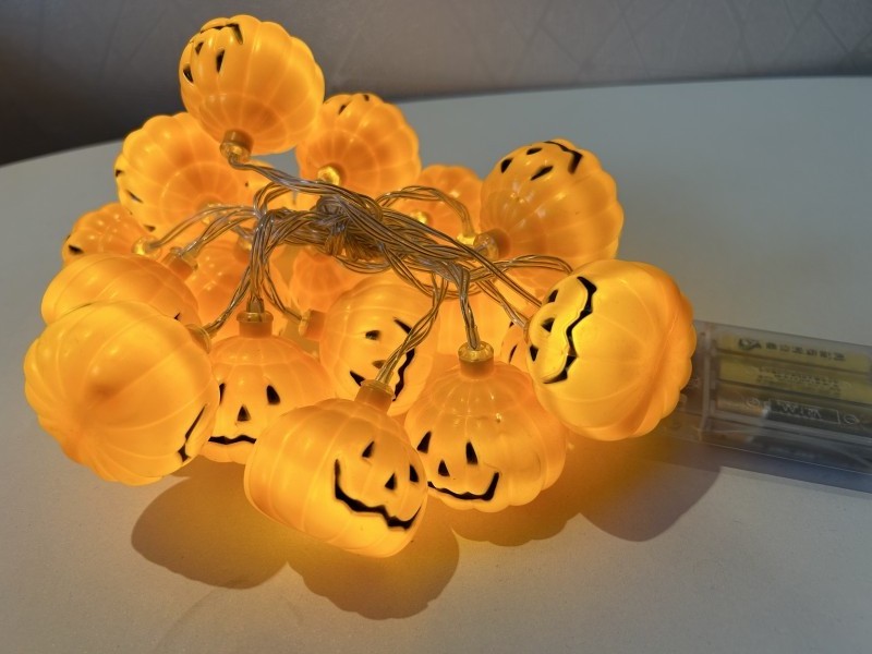 Halloween Pumpkins Decorated indoor party decoration Festive Lights led string light battery powered