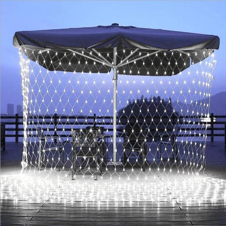 3X3 Connectable Curtain Icicle Lights String with 300 LED Net Lights for Tree Outdoor Lighting Holiday Wedding gazebo Decoration