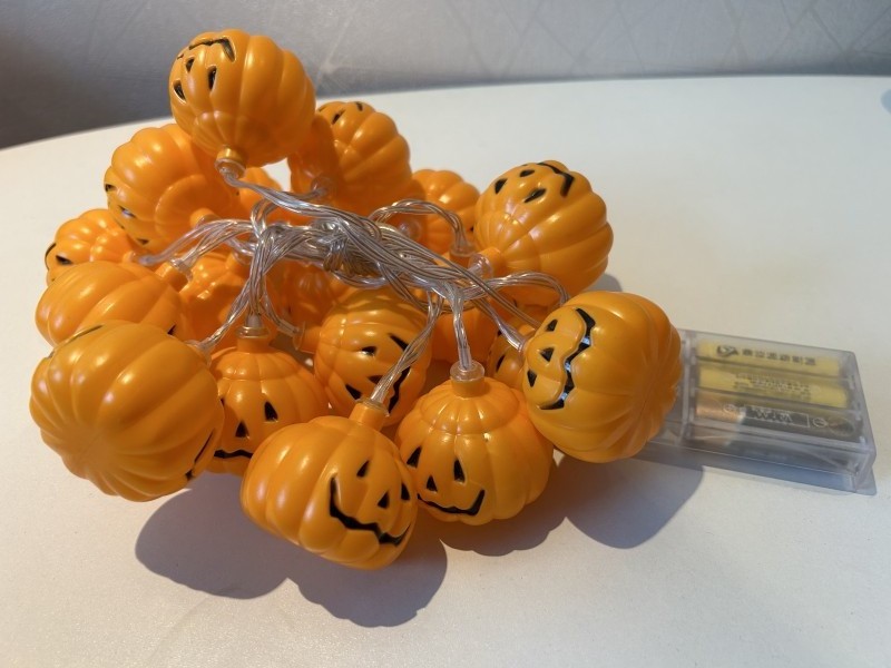 Halloween Pumpkins Decorated indoor party decoration Festive Lights led string light battery powered