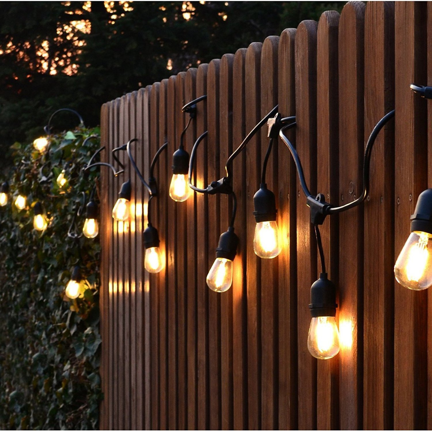 outdoor led 100 E26 E27 festoon light string christmas lights rgb dimmable belt string light