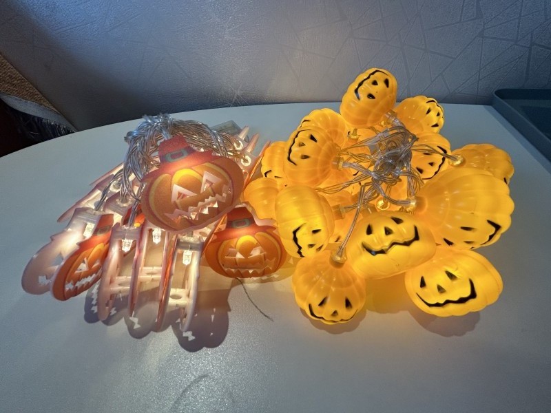 Halloween Pumpkins Decorated indoor party decoration Festive Lights led string light battery powered