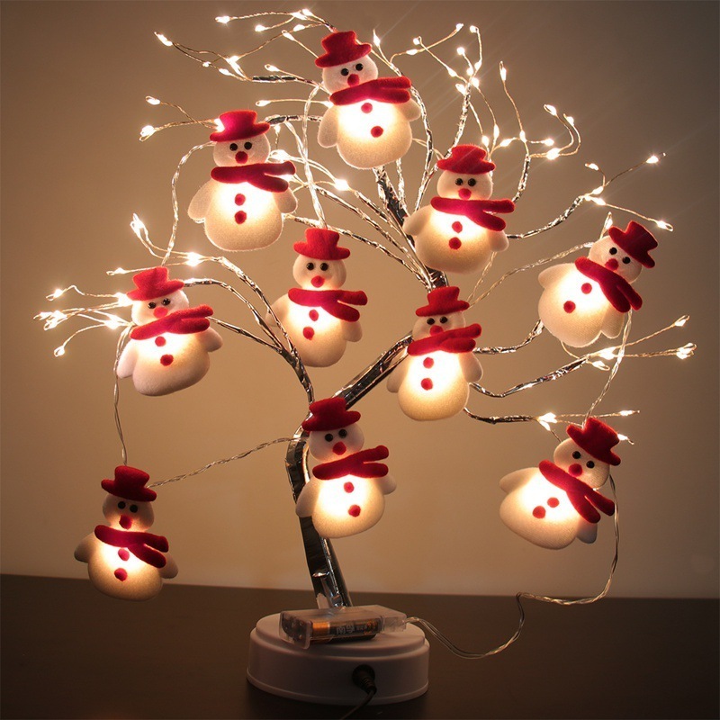 Christmas tree hanging snowman holiday battery powered Christmas string light for decorative lights