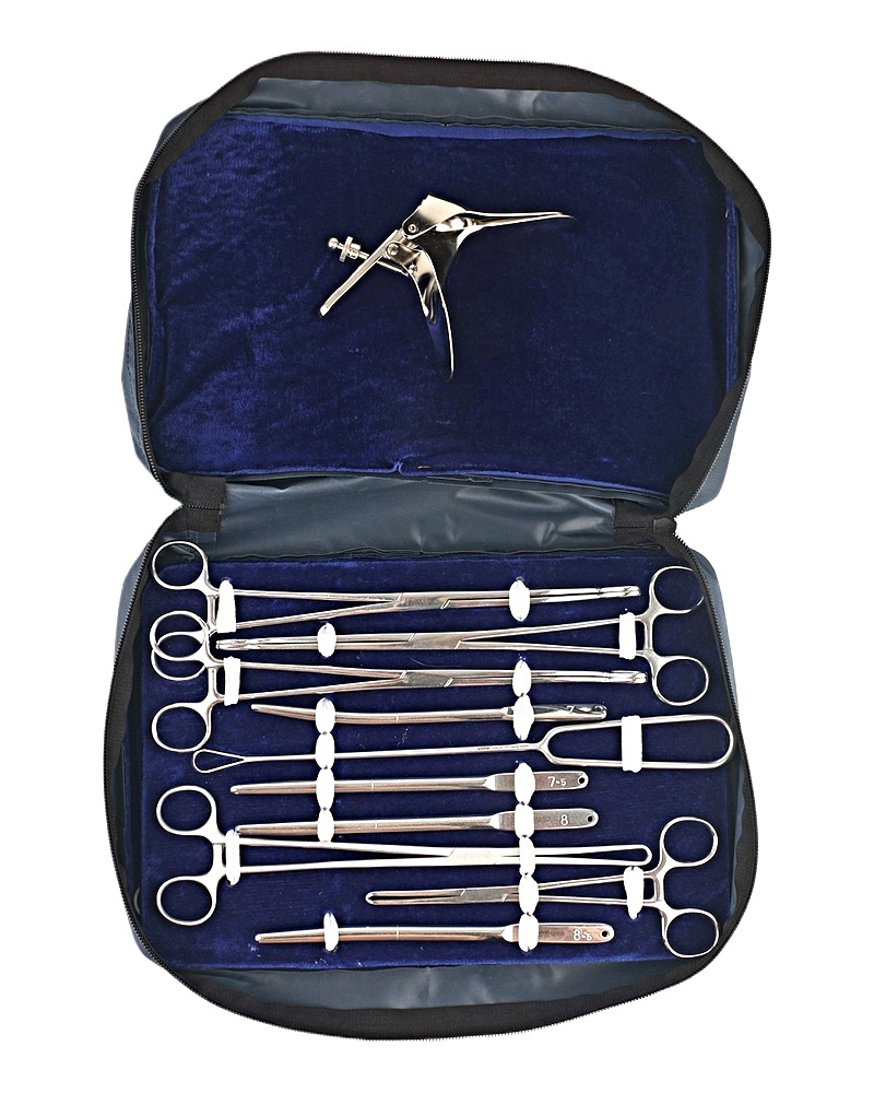 SHINVA Induced Abortion Instruments Set Gynecologic and Obstetrics 24Pcs Medical Surgical Instruments Set