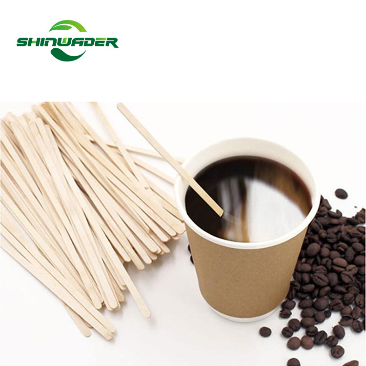 Eco friendly Heat Resistance disposable birch wood coffee tea Drink Heat Milk stirrer For Automatic Vending Machine