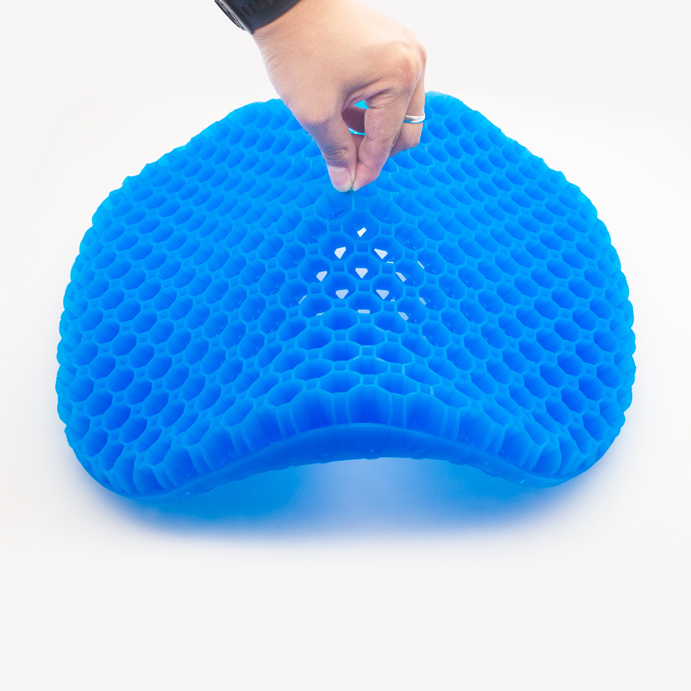 custom cooling cover tpe car office wheelchair honeycomb enhanced gel seat cushion for long sitting