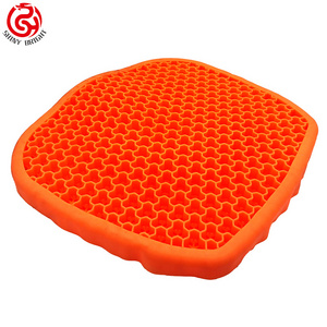 Gel Seat Cushion Double Thick TPE Cushion for Long Sitting with Non-Slip Cover Breathable Honeycomb Chair Pads