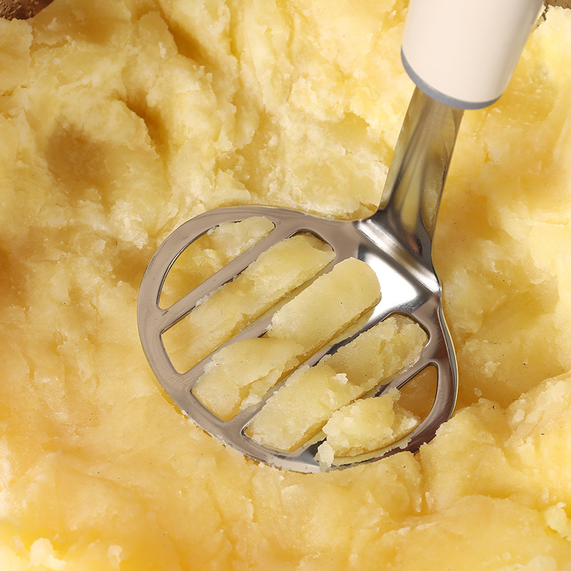 Stainless Steel Pp Hand Held Pressed Potato Masher For Smooth Mashed Potatoes Fruit Vegetable Press Crusher