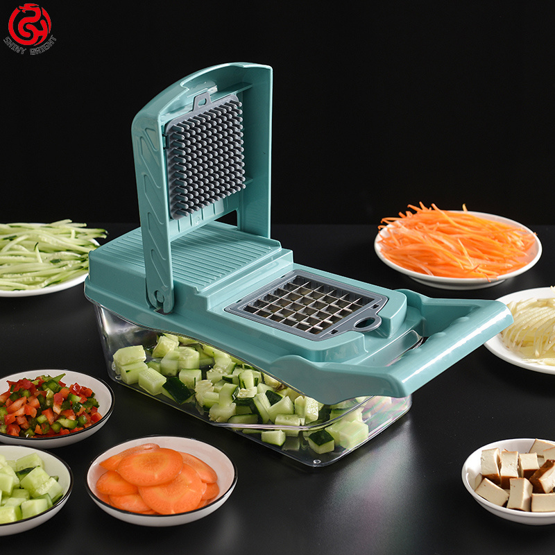 magic twist kitchen helper hand pull operated food processor manual salad vegetable chopper with bowl