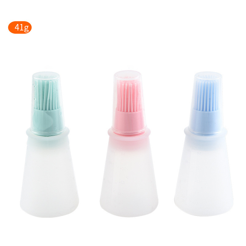 Hot Product Fashion Creative Silicone Oil Bottle Brush Barbecue Oil Brush Kitchen Gadget Barbecue Seasoning Brush