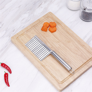 Vegetable Cutting Tool Stainless Steel Handheld French Fries Cutter Potato Chip Slicer Crinkle Wavy Knife