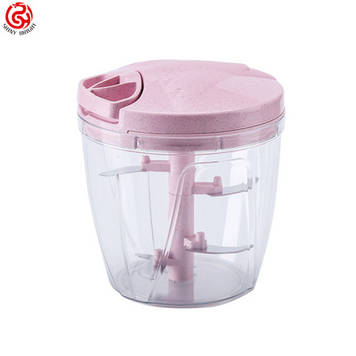 Multifunction mini manual blender hand pull meat garlic chopper quick press nut onion salad vegetable cutter veggie chopper