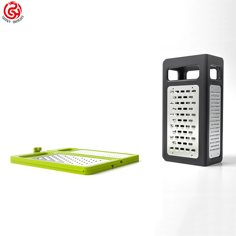 Multi-functional Stainless Steel Professional Coconut Cassava Grater Box 4 Sided Manual Kitchen Vegetable Cheese Grater