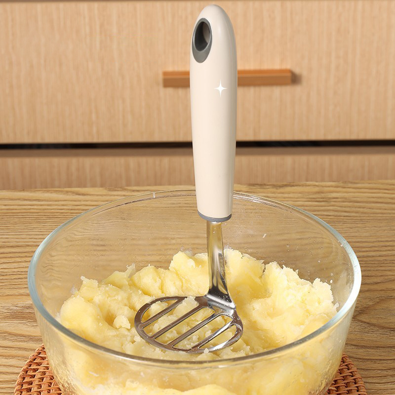 Stainless Steel Pp Hand Held Pressed Potato Masher For Smooth Mashed Potatoes Fruit Vegetable Press Crusher