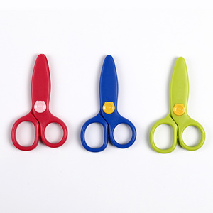 Plastic Safety Kids Paper Cutting Scissors for School Children Cutting Tools Paper Craft Supplies