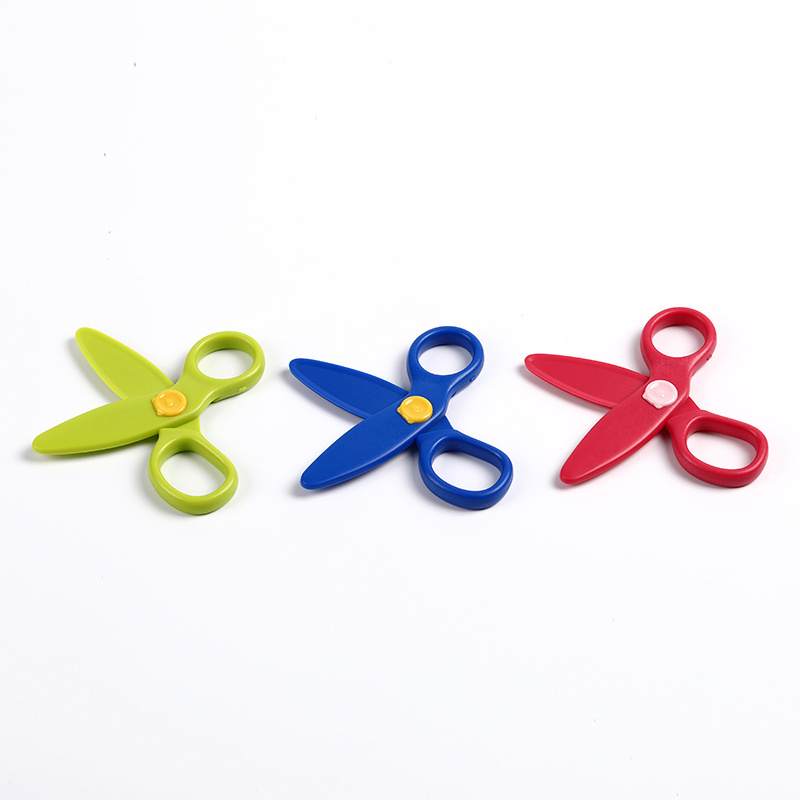 Plastic Safety Kids Paper Cutting Scissors for School Children Cutting Tools Paper Craft Supplies