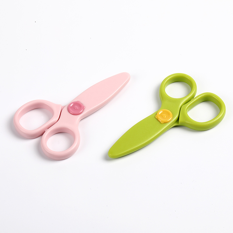 Plastic Safety Kids Paper Cutting Scissors for School Children Cutting Tools Paper Craft Supplies