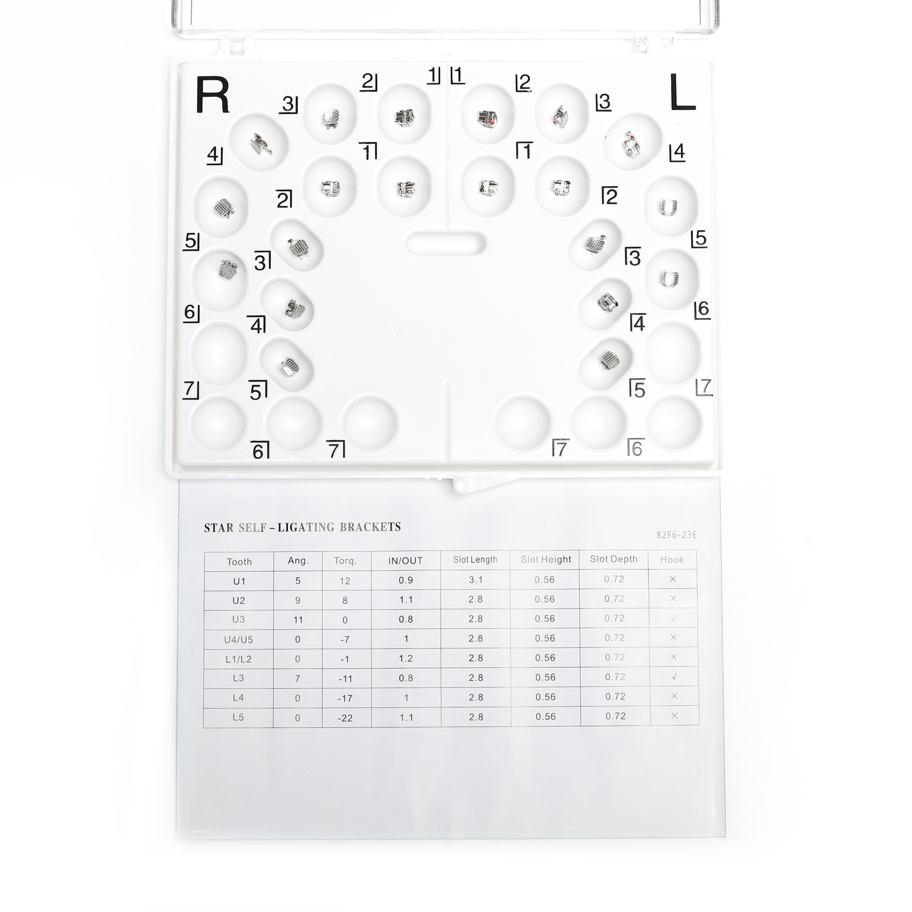 Braces for Teeth 17-4 Stainless Steel MIM Construction Star Series Self-ligating Dental Brackets