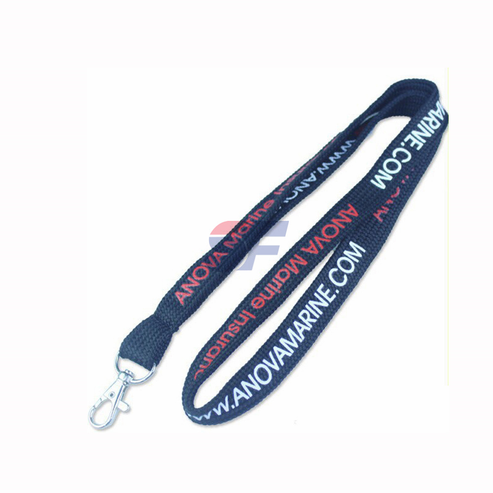 Cheap Polyester Plain Lanyard with a metal clip and a breakaway clasp for added safety